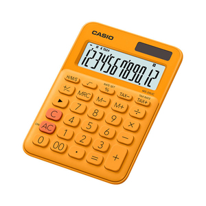 CALCULADORA MINI ESCRITORIO (12 DIGITOS,NARANJA)