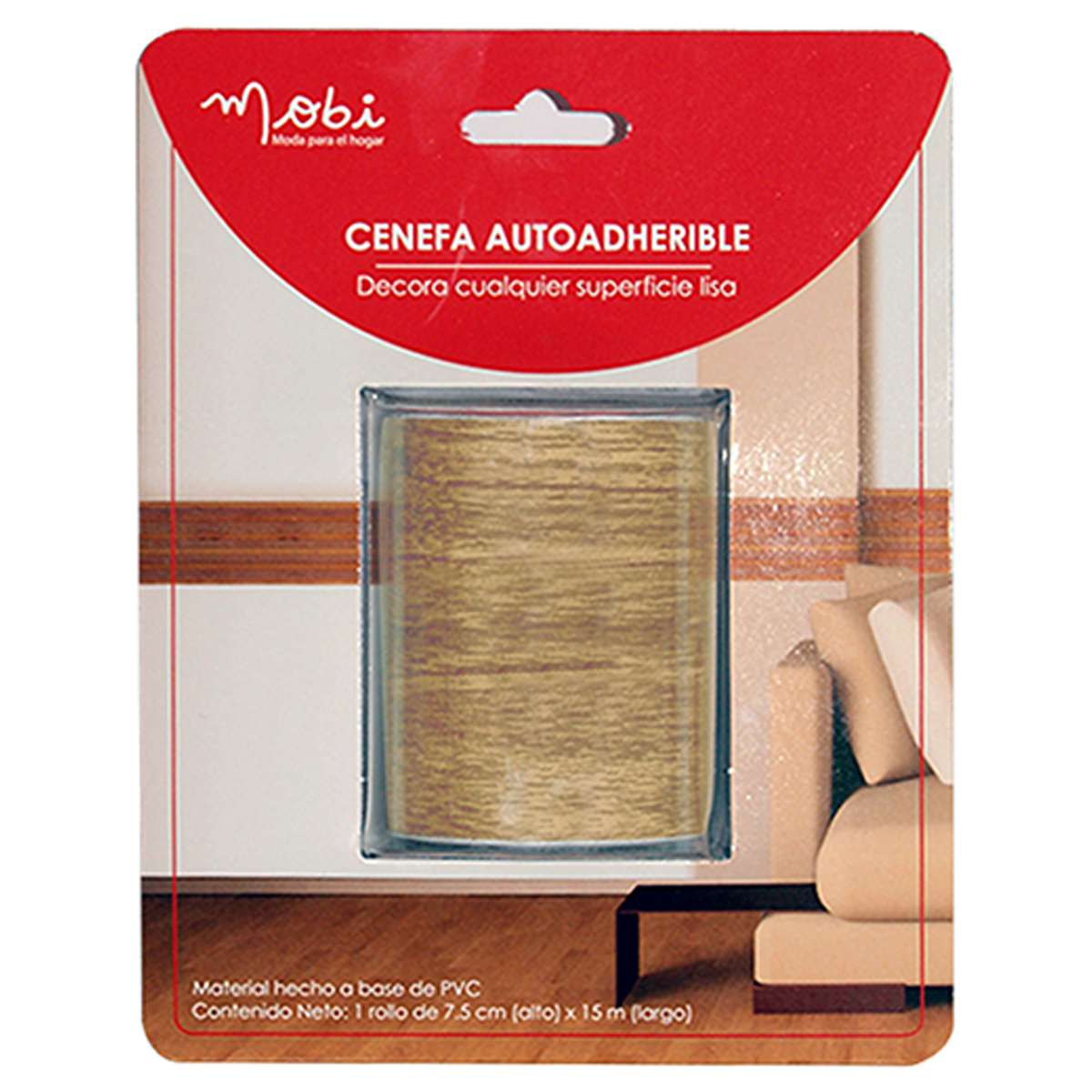 ADHESIVO CENEFA MOBI (MADERA MEDIO, 10 METROS)