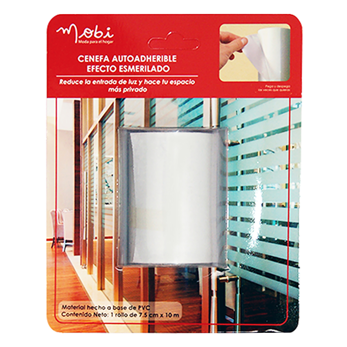 ADHESIVO CENEFA MOBI (ESMERIL CLEAR, 10 METROS)