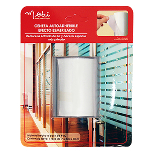 ADHESIVO CENEFA MOBI (ESMERIL CLEAR, 10 METROS) ADHESIVO CENEFA MOBI (ESMERIL CLEAR, 10 METROS)