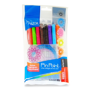 BOLIGRAFO AZOR PIN POINT CON ESPIROGRAFO 8U 0.7MM FINO BOLIGRAFO AZOR PIN POINT CON ESPIROGRAFO 8U 0.7MM FINO