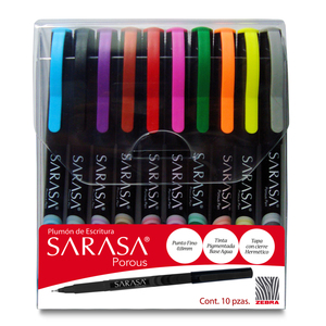 PLUMON DE ESCRITURA SARASA POROUS 0.8 MM SURTIDO PLUMON DE ESCRITURA SARASA POROUS 0.8 MM SURTIDO
