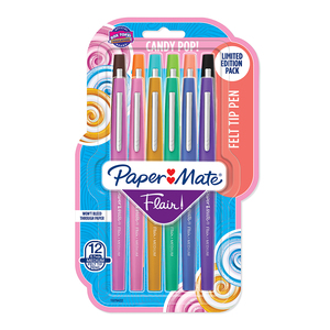 BOLÍGRAFOS PAPER MATE FLAIR CANDY PUNTA MEDIA 12