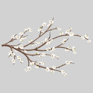 VINIL DECORATIVO 3D WHITE BLOSSOM VINIL DECORATIVO 3D WHITE BLOSSOM