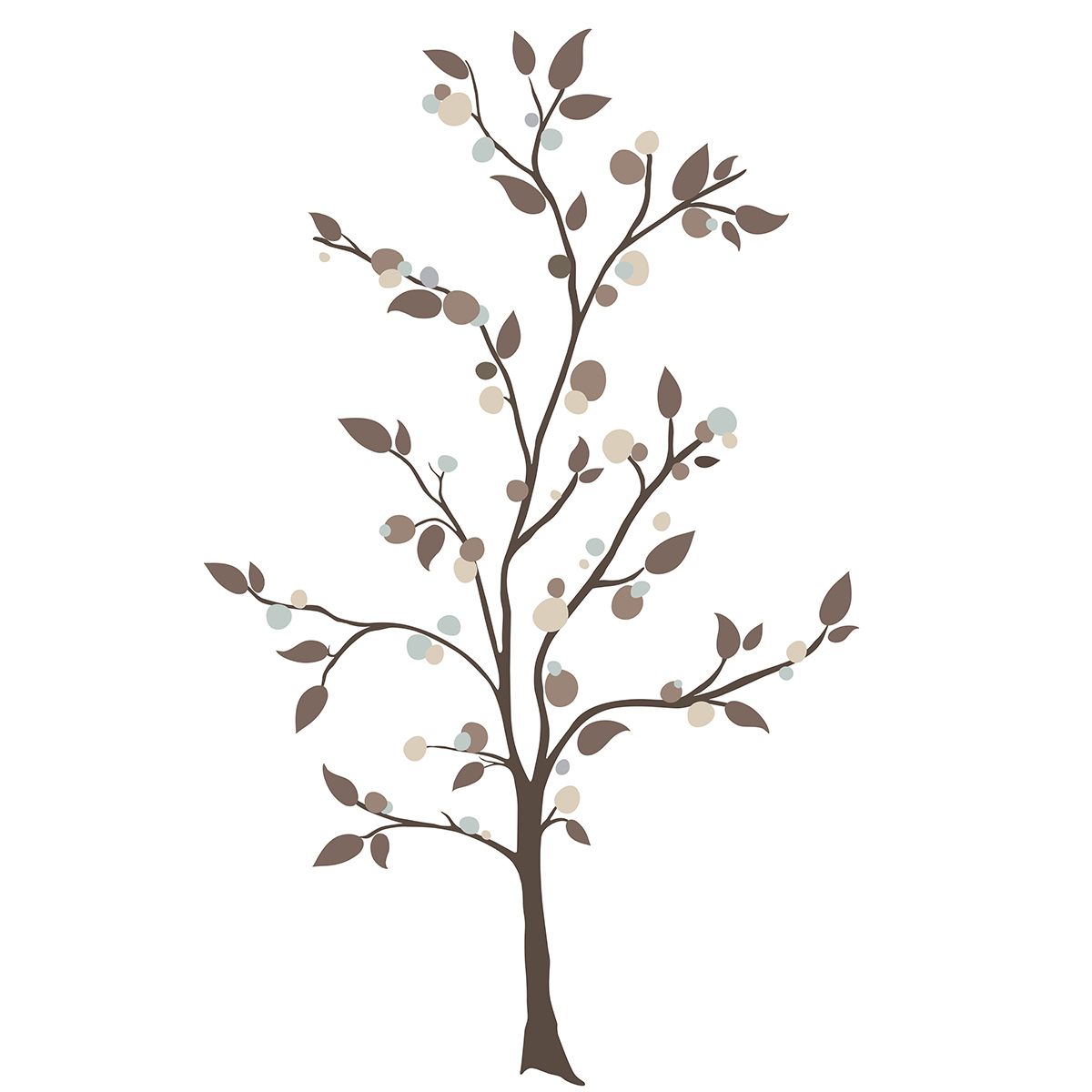 VINIL DECORATIVO ARBOL TONO CAFE