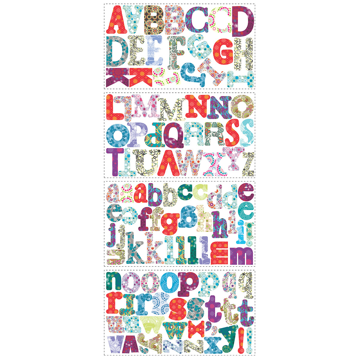 VINIL DECORATIVO LETRAS ALFABETO