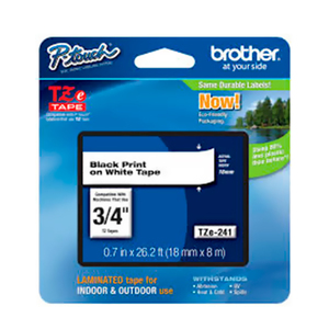 CINTA BROTHER TZE241 (18MMX8M,NEGRO/BLANCO) CINTA BROTHER TZE241 (18MMX8M,NEGRO/BLANCO)