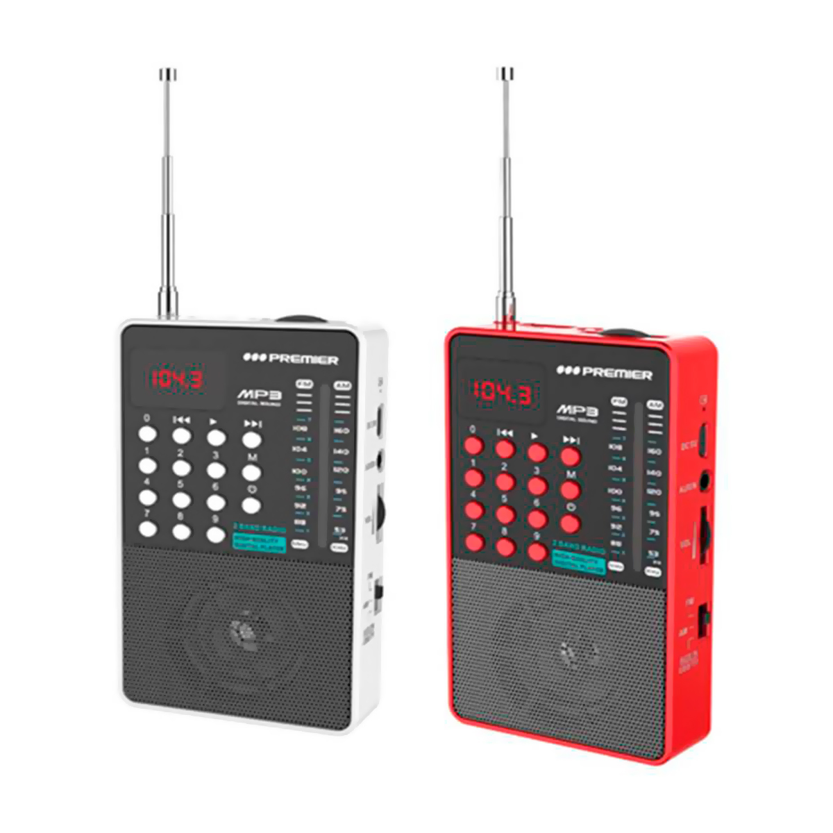 RADIO PORTATIL CON ENTRADA USB, MICRO SD, AM/FM