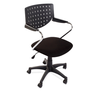 SILLA EJECUTIVA RESPALDO DE PLASTIO, NEGRA