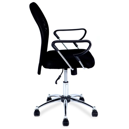 SILLA EJECUTIVA DE MESH COLOR NEGRO BASE CROMADA 4TUNE