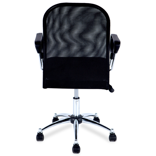 SILLA EJECUTIVA DE MESH COLOR NEGRO BASE CROMADA 4TUNE