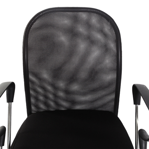 SILLA EJECUTIVA DE MESH COLOR NEGRO BASE CROMADA 4TUNE