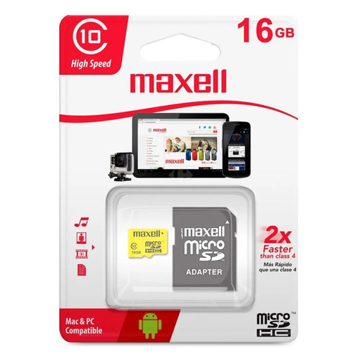 MEMORIA MAXELL MICRO SD 16GB MCSD16CL10