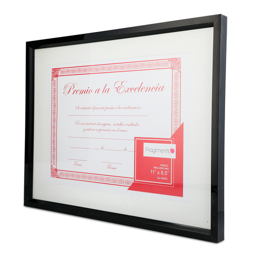 MARCO P/DIPLOMA DE PLASTICO NEGRO 8.5X11IN