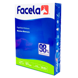 PAPEL BOND FACELA TAMANO CART 8.5x11 , 75 GRS, 98% BLANCO PAPEL BOND FACELA TAMANO CART 8.5x11 , 75 GRS, 98% BLANCO
