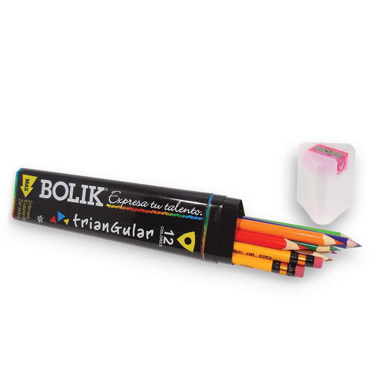 CRAYON BOLIK MADERA TRIANGULAR LARGO 12 COLORES