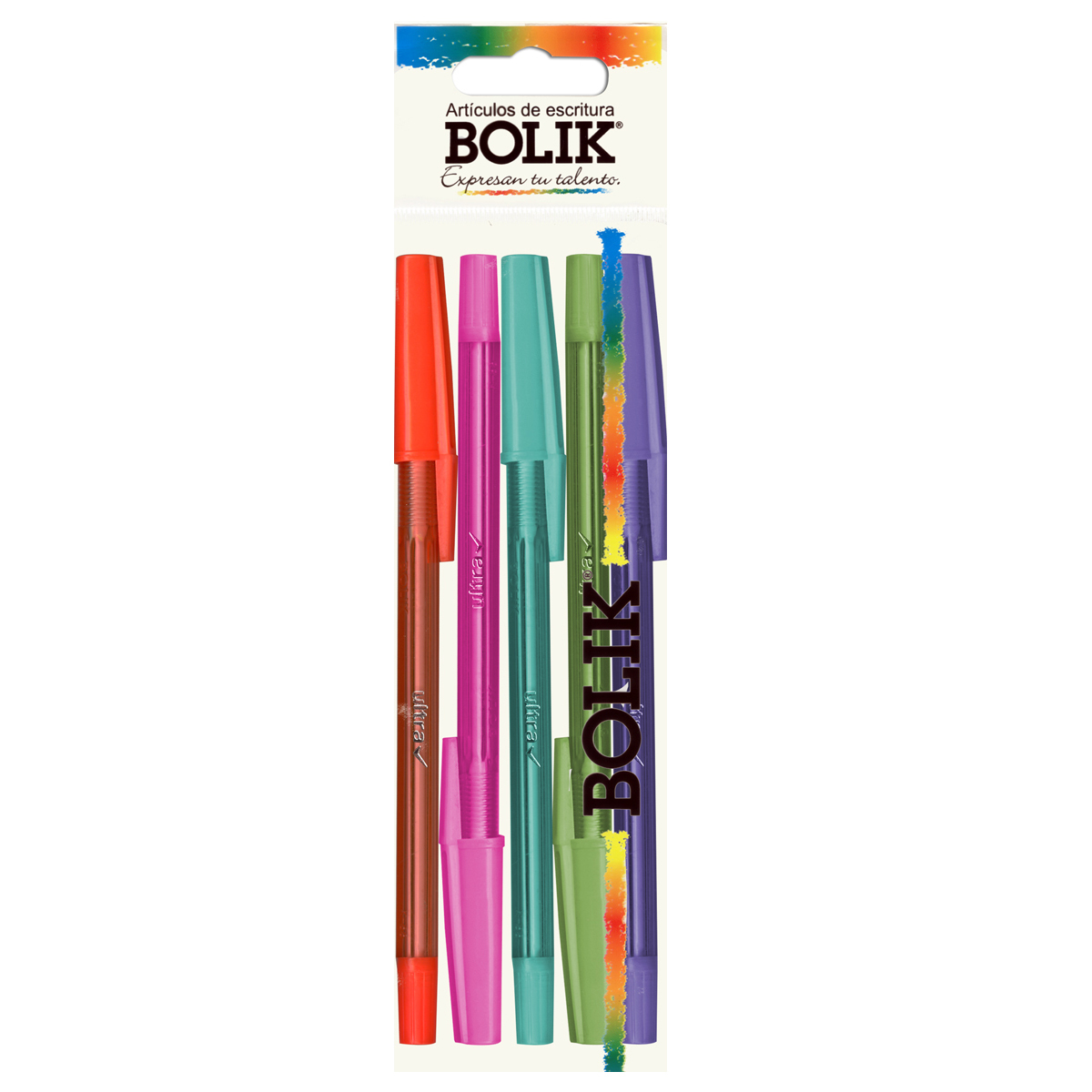 BOLIGRAFOS BOLIK HOT COLORS 5PACK SURTIDOS