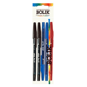 BOLIGRAFOS BOLIK ULTRA FINOS 5U (2 NEGROS, 2 AZULES, 1 ROJO) BOLIGRAFOS BOLIK ULTRA FINOS 5U (2 NEGROS, 2 AZULES, 1 ROJO)