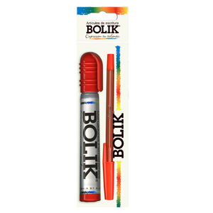 MARCADOR PERMANENTE BOLIK ROJO 1PACK +1GRATIS