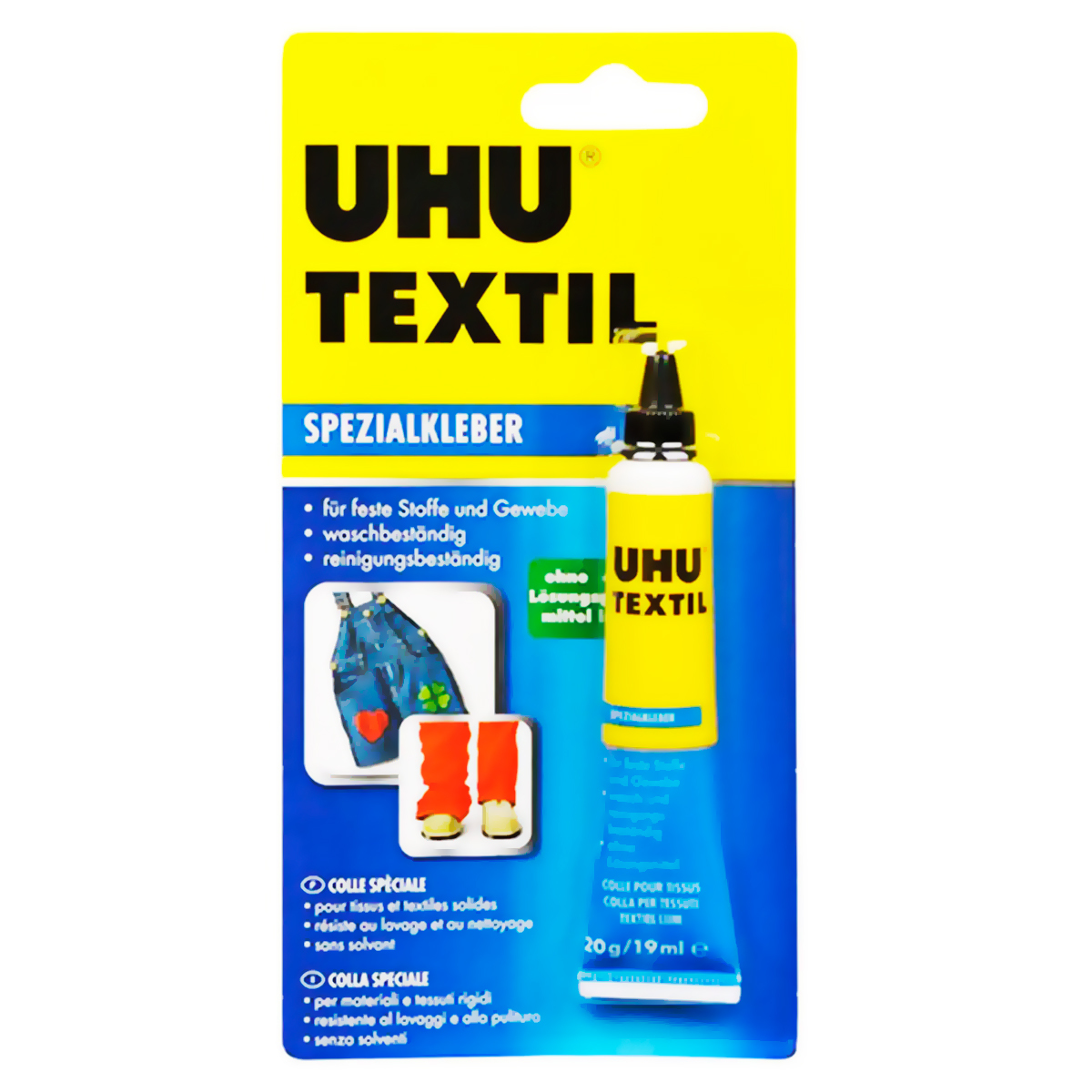 PEGAMENTO UHU TEXTIL 19ML BLISTER