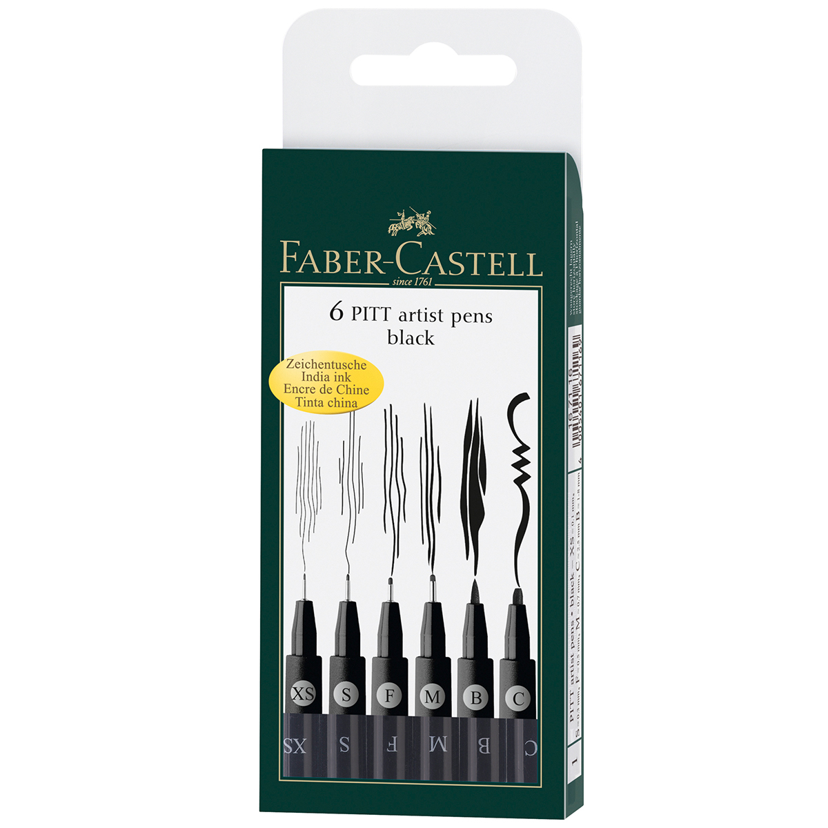 SET MARCADOR FABER CASTELL PITT ARTIST INK PEN 6