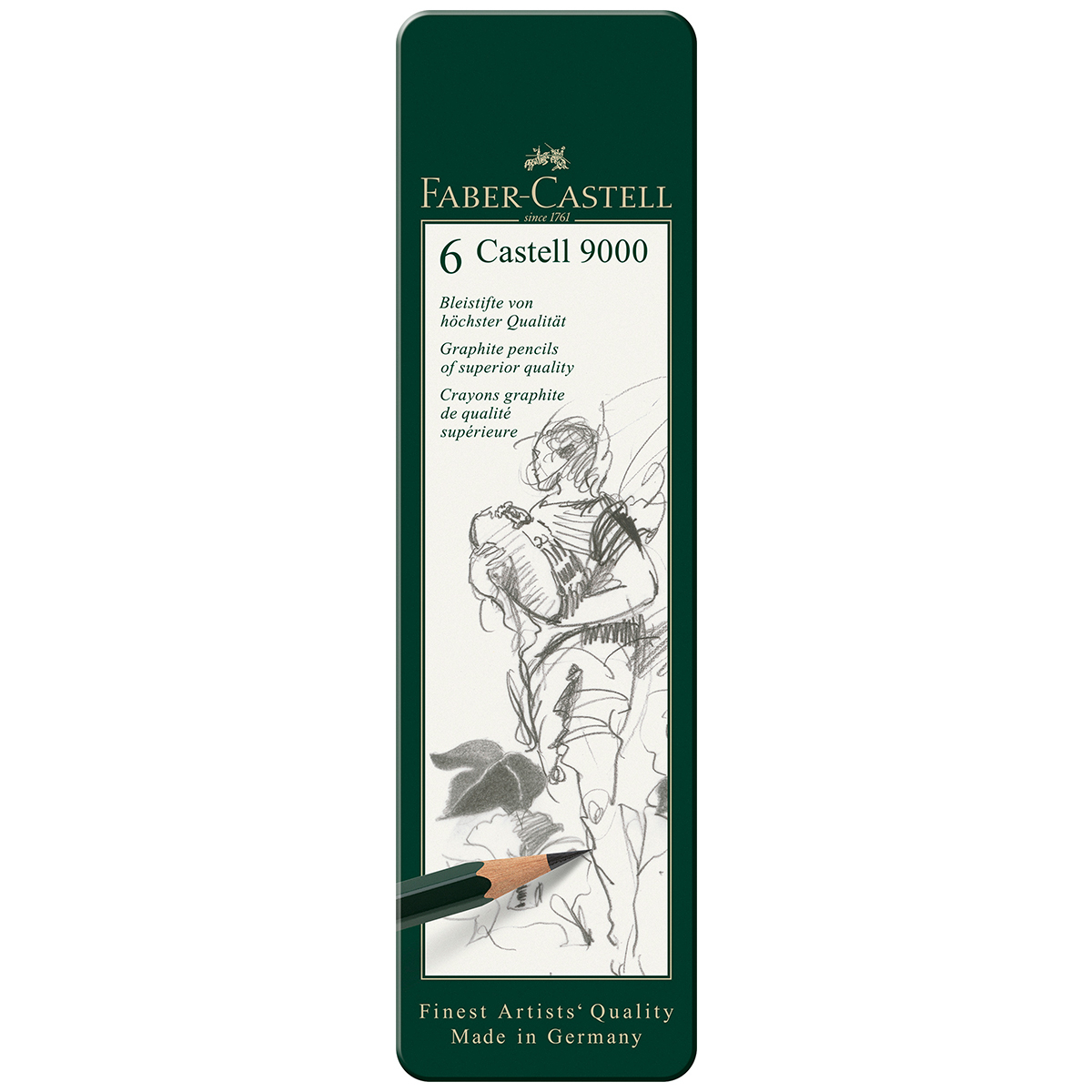 SET DE LAPIZ CASTELL 9000 6 GRADOS HB A 8B
