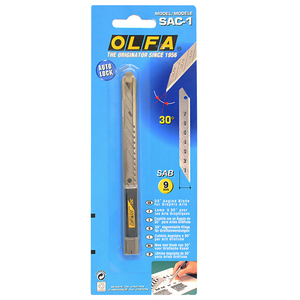 CUCHILLA OLFA SAC-1 CON REPUESTO ANGULO DE 30 DE 9MM CUCHILLA OLFA SAC-1 CON REPUESTO ANGULO DE 30 DE 9MM