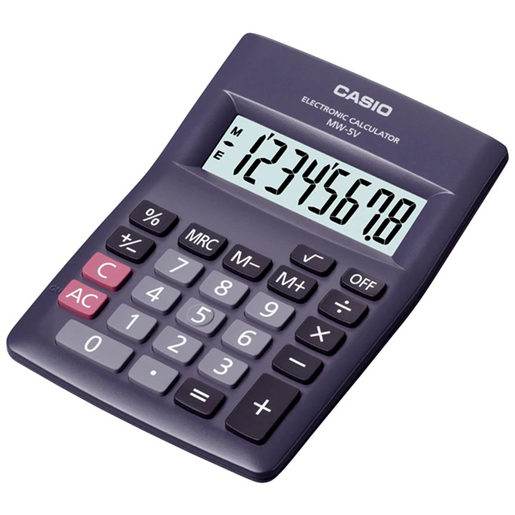CALCULADORA CASIO MW-5V-BK