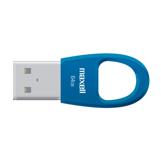 MEMORIA MAXELL USB TIPO LLAVERO 64 GB AZUL USBK-64 BLUE