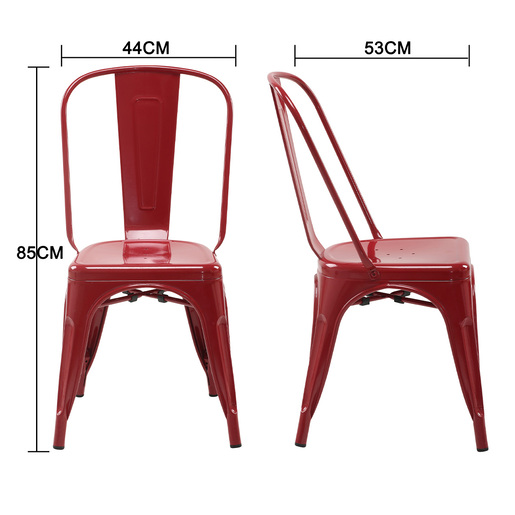 SILLA DE ESPERA DE METAL COLOR ROJO 4TUNE