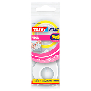 TESAFIM NEON 10MX19MM + DISPENSADOR (FLUORESCENTE) TESAFIM NEON 10MX19MM + DISPENSADOR (FLUORESCENTE)