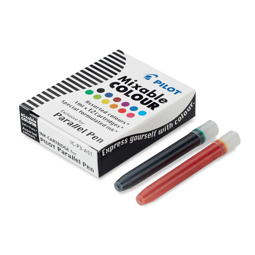 CARTUCHOS  PARA PLUMA CALIGRAFICA 12 COLORES SURTIDOS