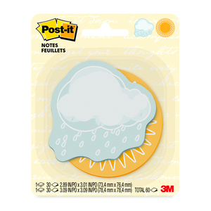 POST IT TROQUELADO SOL LLUVIA 2PK POST IT TROQUELADO SOL LLUVIA 2PK