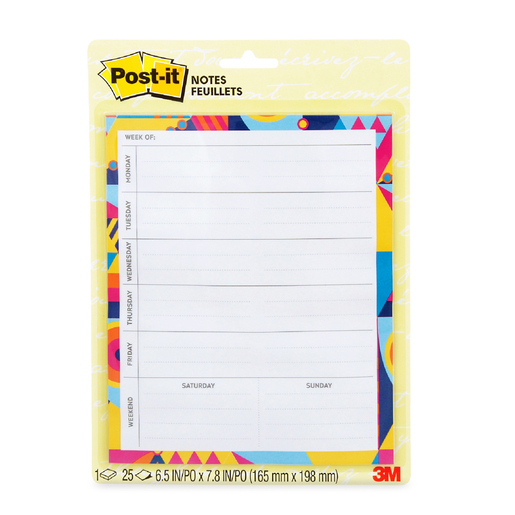 POST-IT SUPER STICKY PLANIFICADOR SEMANAL, MEDIANO
