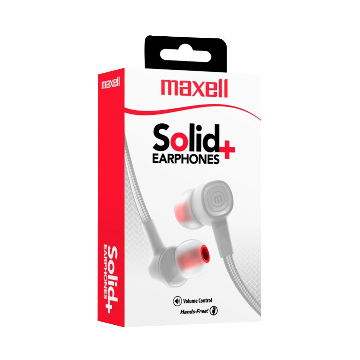 AUDIFONOS MAXELL IN EAR ALAMBRICOS SOLID + SIN-8 NEGRO