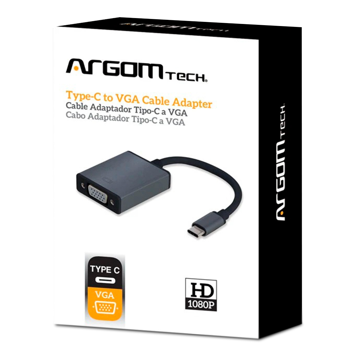 ADAPTADOR ARGOM USB C A VGA  ARG-CB-0043