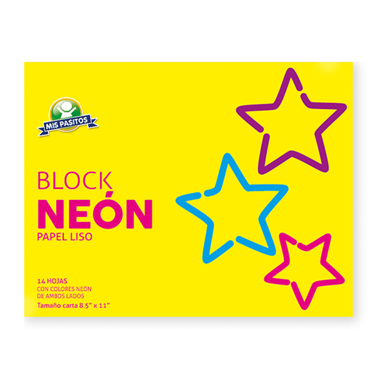 BLOCK PAPEL NEON CARTA 14 H