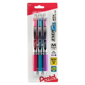 BOLIGRAFO PENTEL RETRACTIL ENERGEL 0.7MM 3U