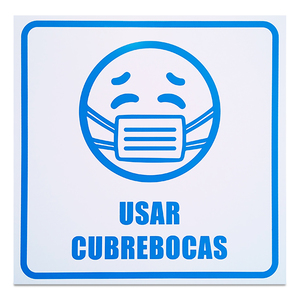 LETRERO DE PARED USAR CUBREBOCAS LETRERO DE PARED USAR CUBREBOCAS
