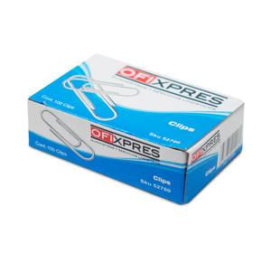 CLIPS OFIXPRES ESTANDAR CAJA 100U (COLOR PLATA) CLIPS OFIXPRES ESTANDAR CAJA 100U (COLOR PLATA)