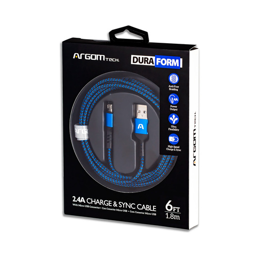 CABLE ARMGOM MICRO USB AZUL