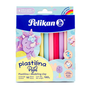 PLASTILINA BARRA PELIKAN PASTEL 10U PLASTILINA BARRA PELIKAN PASTEL 10U
