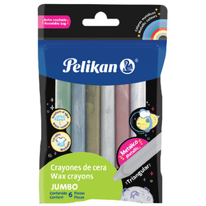 CRAYONES PELIKAN JUMBO TRIANGULARES 6U (COLORES METALICOS) CRAYONES PELIKAN JUMBO TRIANGULARES 6U (COLORES METALICOS)
