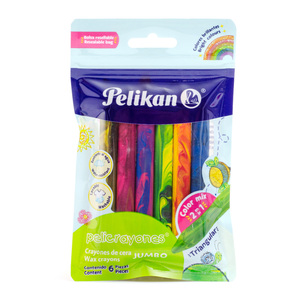 CRAYONES PELIKAN JUMBO TRIANGULARES 6U (COLORES SURTIDOS) CRAYONES PELIKAN JUMBO TRIANGULARES 6U (COLORES SURTIDOS)