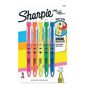 MARCATEXTO SHARPIE LIQUIDO 5U (COLORES VARIADOS) MARCATEXTO SHARPIE LIQUIDO 5U (COLORES VARIADOS)