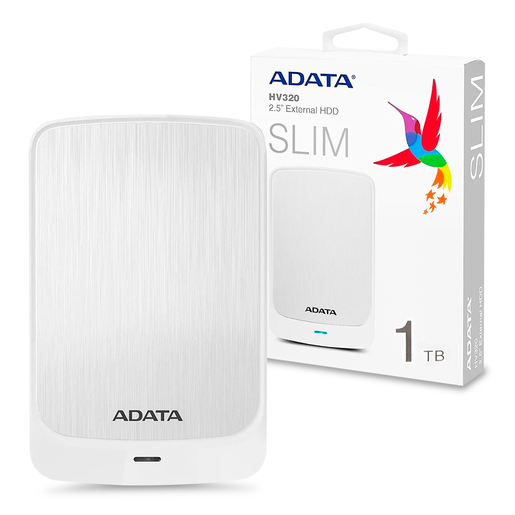 DISCO DURO ADATA 1TB BLANCO AHV320-1TU31-CW
