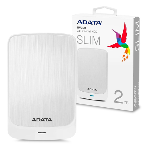 DISCO DURO ADATA 2TB BLANCO AHV320-2TU31-CW
