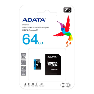 MEMORIA MICRO SD 64GB PREMIER C/ADAPATADOR ADATA MEMORIA MICRO SD 64GB PREMIER C/ADAPATADOR ADATA