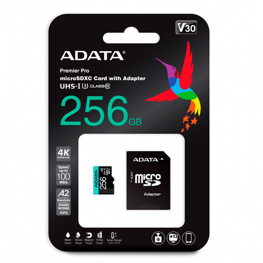 MEMORIA ADATA MICRO SD 256GB AUSDX256GUI3V30