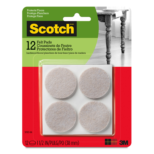PROTECCION PARA SUPERFICES SCOTCH 12U (1.5 , BEIGE, REDONDOS)